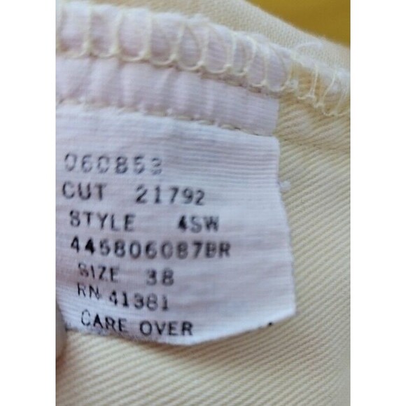 Polo Ralph Lauren Vintage Chino Shorts Mens 38 Yellow Pleated Cotton USA - Picture 7 of 11